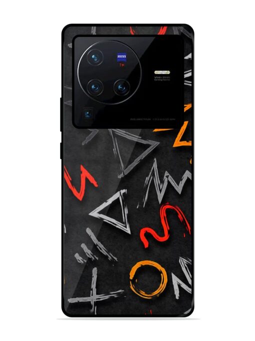 Grungy Graffiti Glossy Metal Phone Cover for Vivo X80 Pro Zapvi