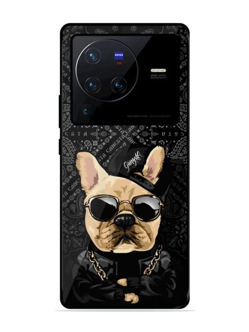 Gangsta Cool Sunmetales Dog Glossy Metal Phone Cover for Vivo X80 Pro Zapvi