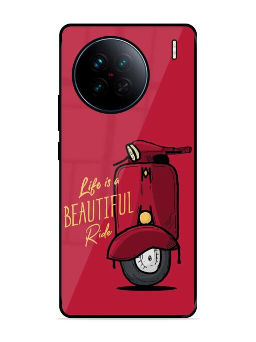 Life Is Beautiful Rides Glossy Metal Phone Cover for Vivo X90 Zapvi