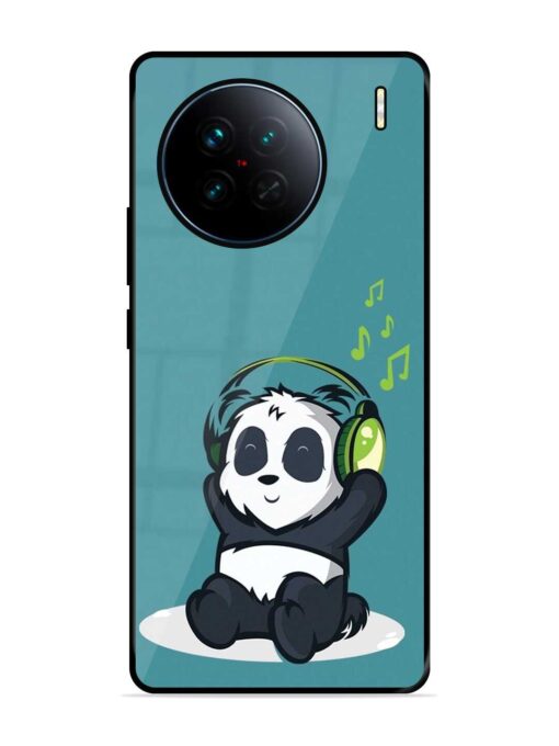 Music Panda Glossy Metal Phone Cover for Vivo X90