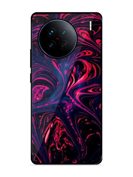 Abstract Background Glossy Metal Phone Cover for Vivo X90 Zapvi