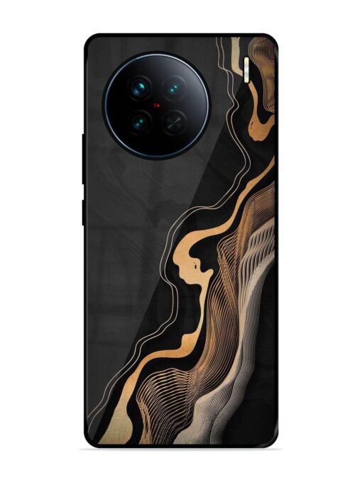 Abstract Art Glossy Metal TPU Phone Cover for Vivo X90 Zapvi