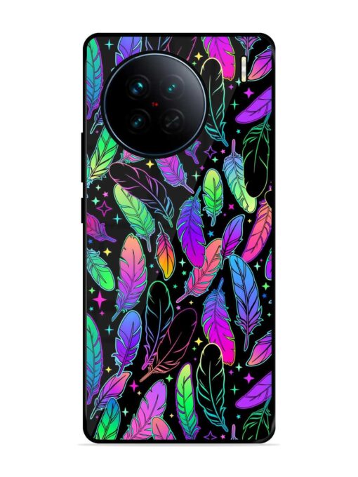 Bright Multi Colored Seamless Glossy Metal Phone Cover for Vivo X90