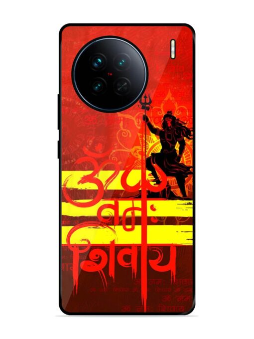 Illustration Lord Shiva Glossy Metal TPU Phone Cover for Vivo X90