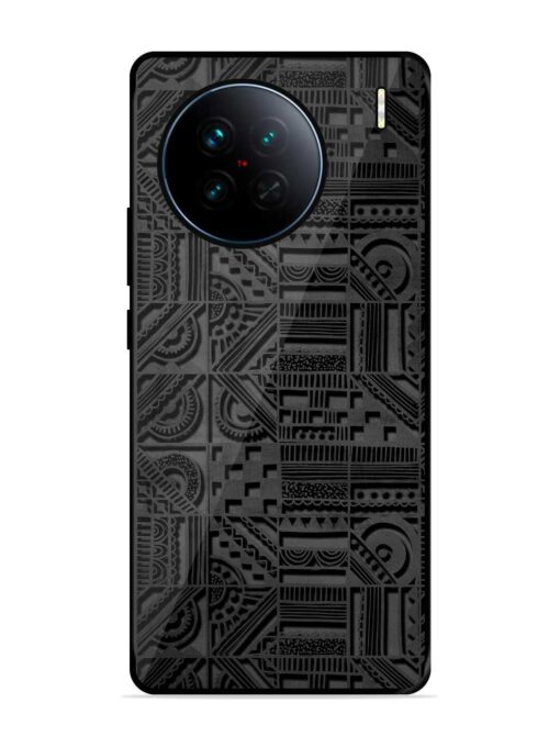 Seamless Pattern Glossy Metal Phone Cover for Vivo X90