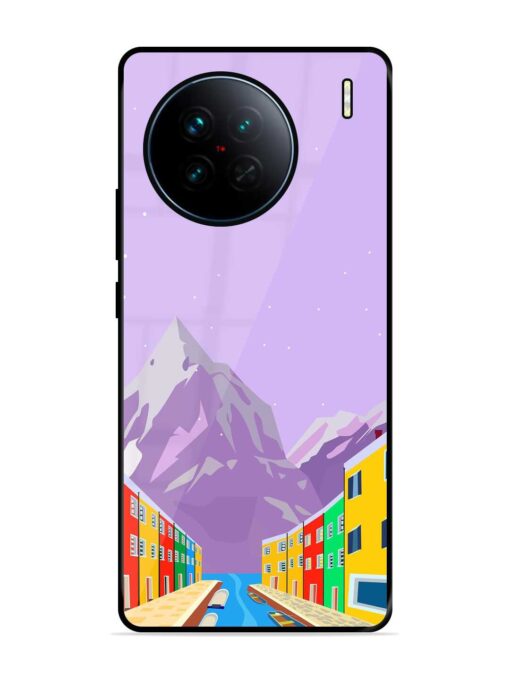 Venice City Illustration Glossy Metal Phone Cover for Vivo X90 Zapvi