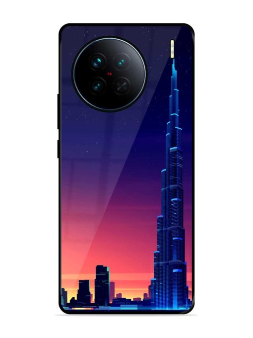 Burj Khalifa Abstract Glossy Metal Phone Cover for Vivo X90 Zapvi