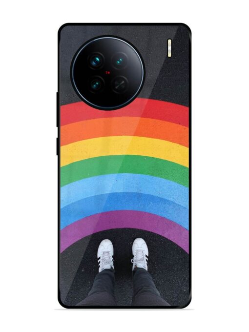 Legs Rainbow Glossy Metal TPU Phone Cover for Vivo X90