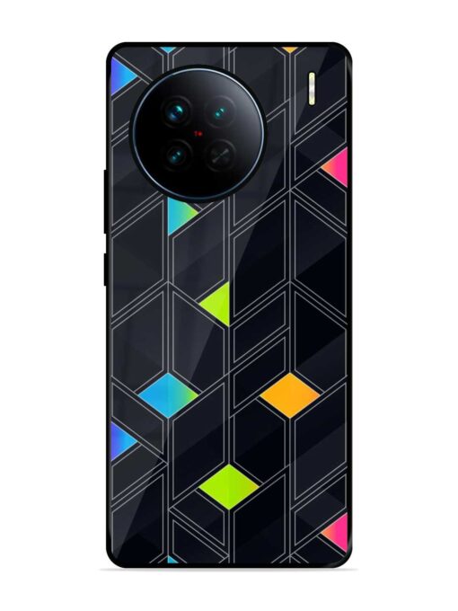 Abstract Mosaic Seamless Glossy Metal Phone Cover for Vivo X90 Zapvi