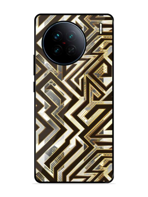 Technology Geometric Seamless Glossy Metal Phone Cover for Vivo X90