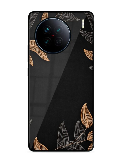 Foliage Art Glossy Metal Phone Cover for Vivo X90 Zapvi