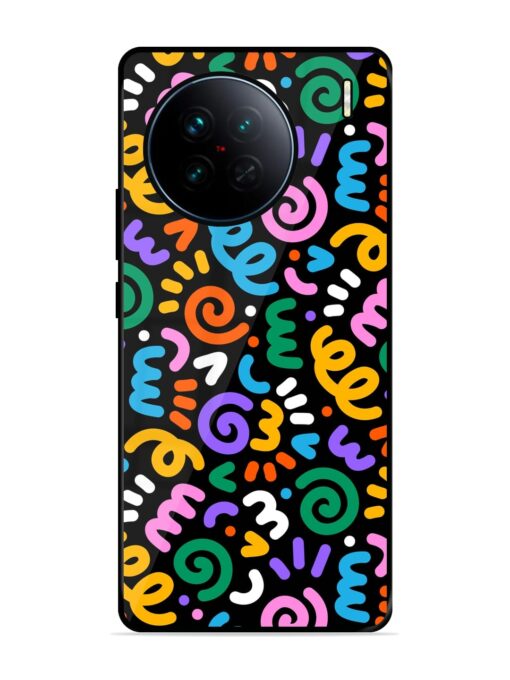 Colorful Seamless Vector Glossy Metal Phone Cover for Vivo X90