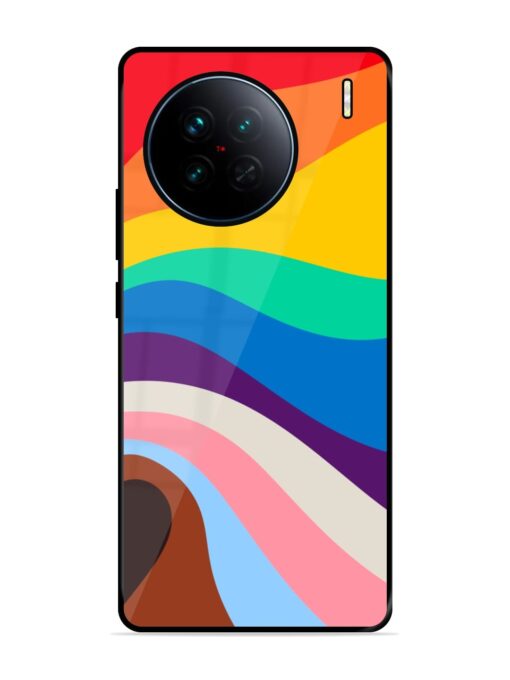 Minimal Pride Art Glossy Metal Phone Cover for Vivo X90