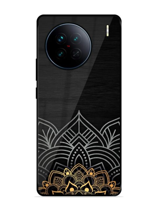 Decorative Golden Pattern Glossy Metal Phone Cover for Vivo X90 Zapvi