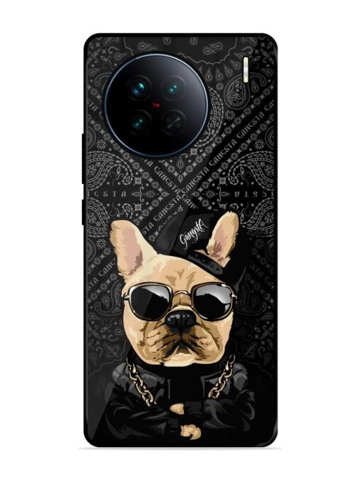 Gangsta Cool Sunmetales Dog Glossy Metal Phone Cover for Vivo X90