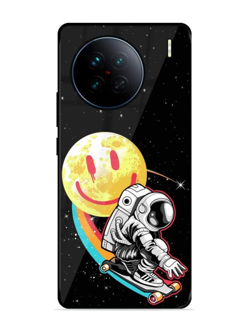 Astronaut Art Glossy Metal Phone Cover for Vivo X90 Zapvi