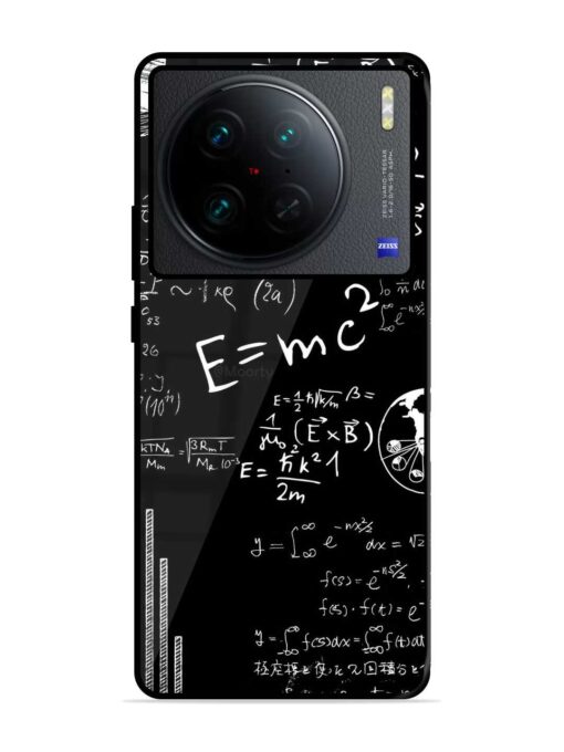 E=Mc2 Mass?Energy Equivalence Glossy Metal Phone Cover for Vivo X90 Pro