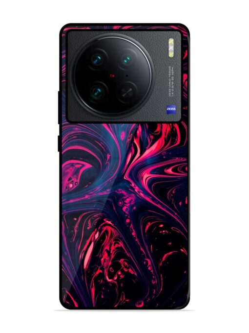 Abstract Background Glossy Metal Phone Cover for Vivo X90 Pro Zapvi