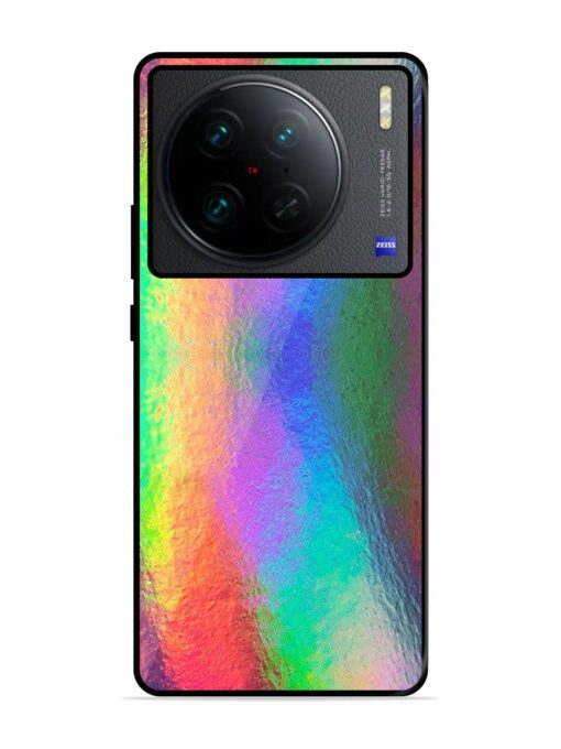 Colorful Holographic Background Glossy Metal TPU Phone Cover for Vivo X90 Pro Zapvi