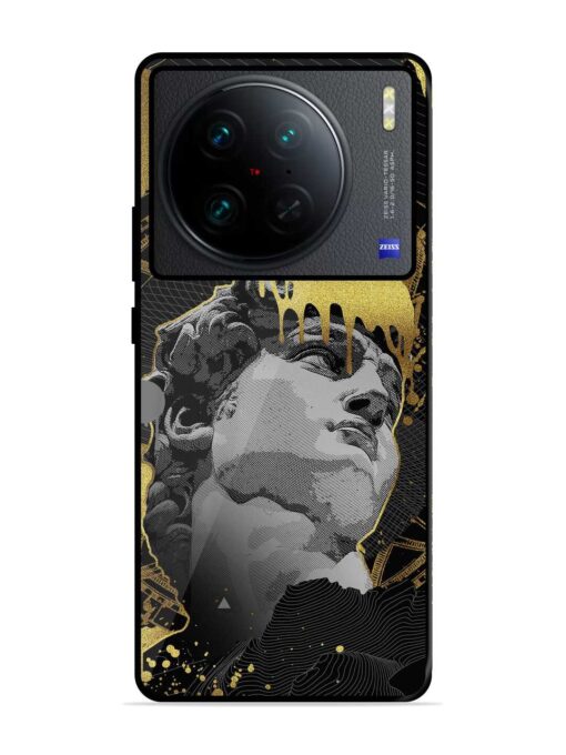 Roman Face Glossy Metal Phone Cover for Vivo X90 Pro