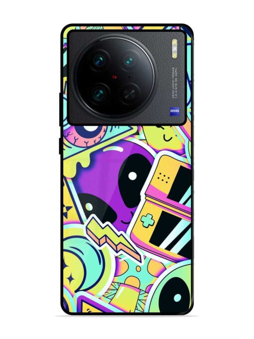 Scratch Art Glossy Metal Phone Cover for Vivo X90 Pro