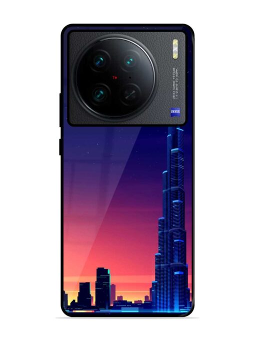 Burj Khalifa Abstract Glossy Metal Phone Cover for Vivo X90 Pro