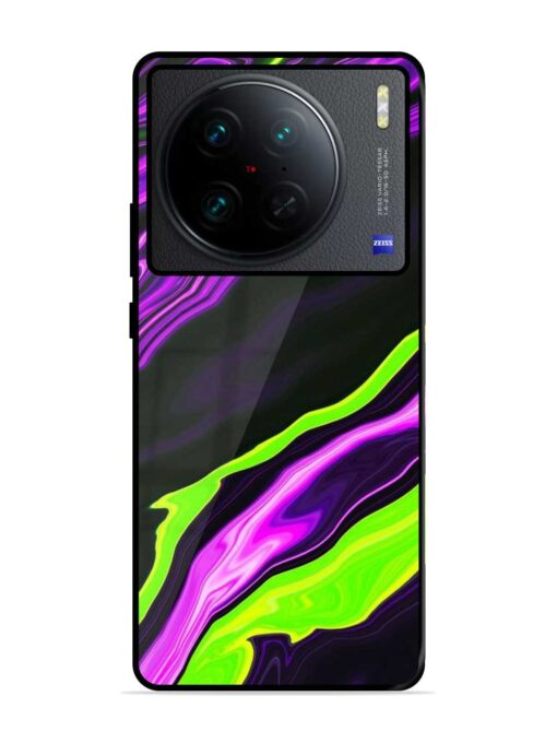 Bright Fluid Violet Glossy Metal Phone Cover for Vivo X90 Pro Zapvi