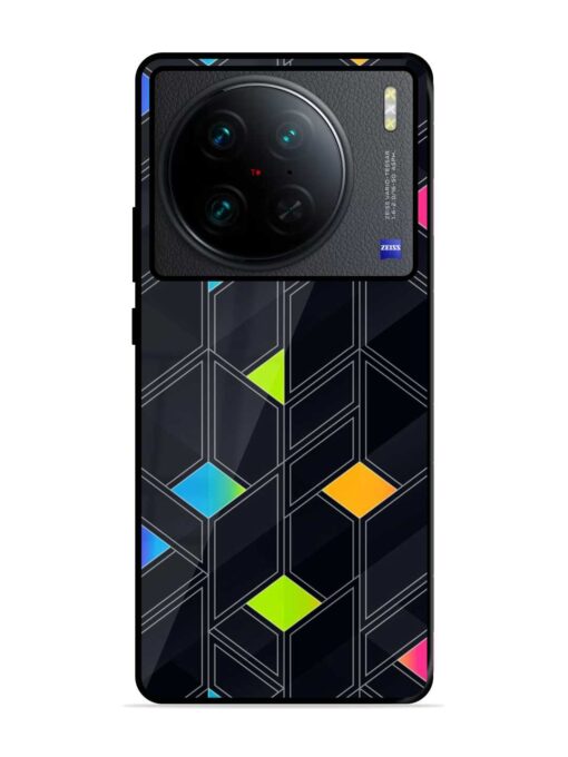 Abstract Mosaic Seamless Glossy Metal Phone Cover for Vivo X90 Pro Zapvi