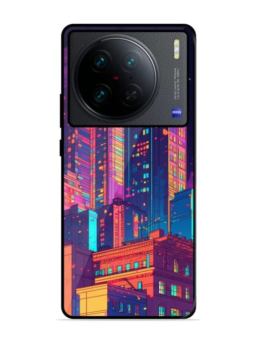 City View Glossy Metal Phone Cover for Vivo X90 Pro