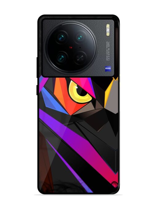 Wpap Owl Glossy Metal Phone Cover for Vivo X90 Pro