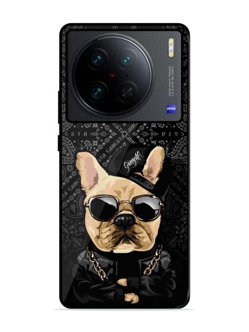 Gangsta Cool Sunmetales Dog Glossy Metal Phone Cover for Vivo X90 Pro