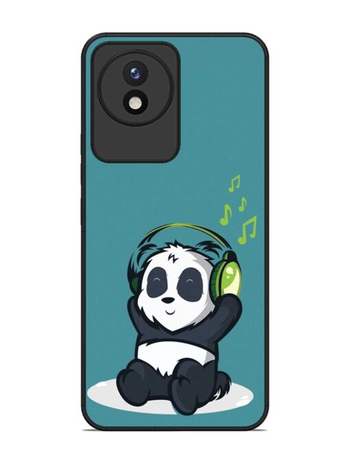 Music Panda Glossy Metal Phone Cover for Vivo Y02