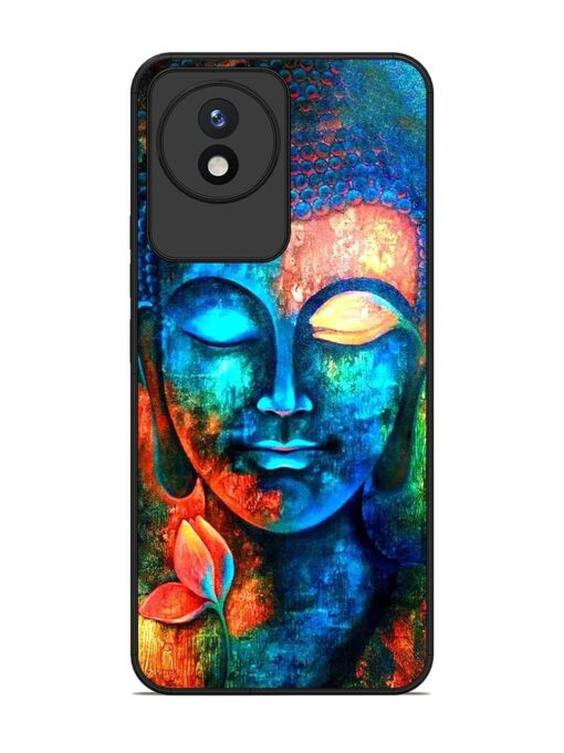 Buddha Painting Glossy Metal Phone Cover for Vivo Y02