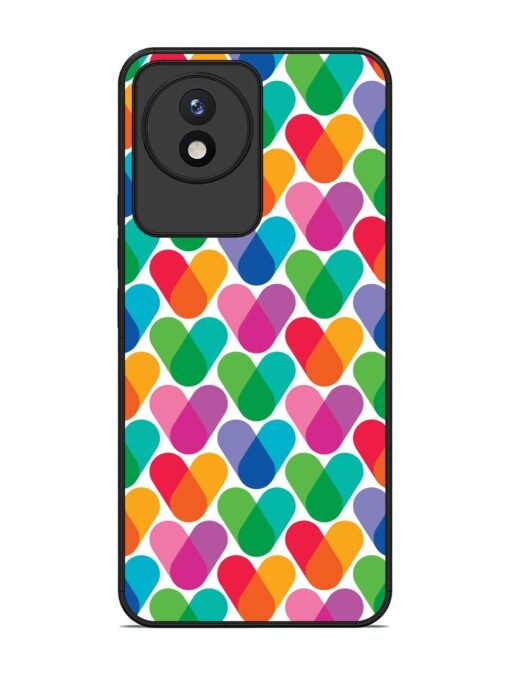 Overlapping Colors Colorful Glossy Metal TPU Phone Cover for Vivo Y02