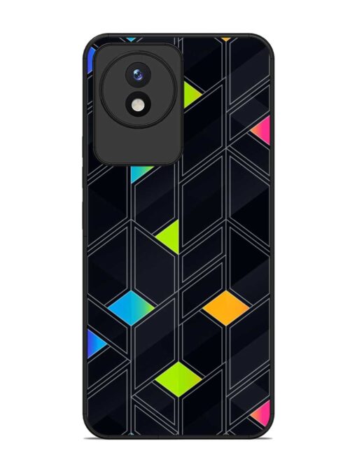 Abstract Mosaic Seamless Glossy Metal Phone Cover for Vivo Y02