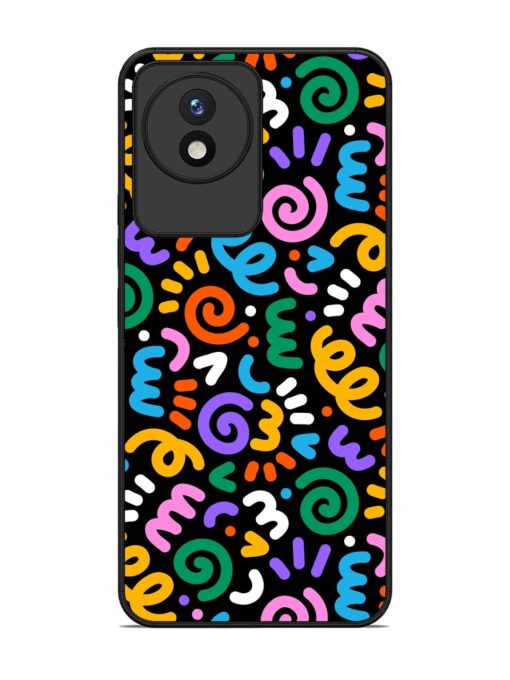 Colorful Seamless Vector Glossy Metal Phone Cover for Vivo Y02 Zapvi