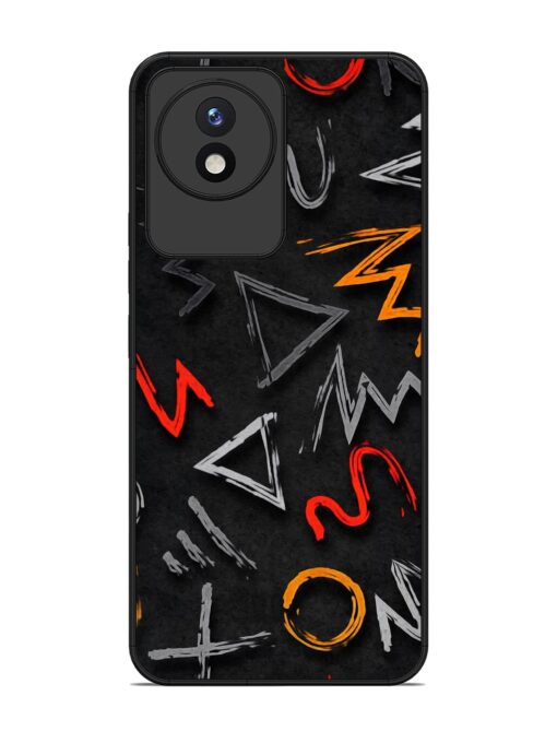 Grungy Graffiti Glossy Metal Phone Cover for Vivo Y02