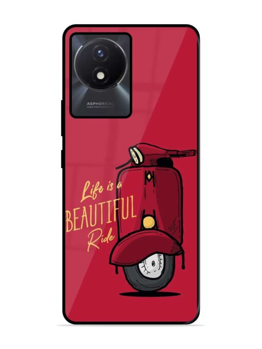 Life Is Beautiful Rides Glossy Metal Phone Cover for Vivo Y02T Zapvi