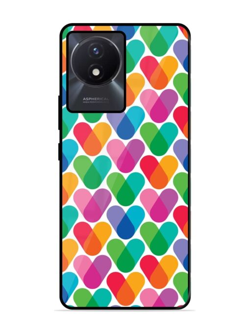 Overlapping Colors Colorful Glossy Metal TPU Phone Cover for Vivo Y02T Zapvi