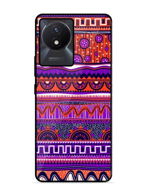 Ethnic Seamless Pattern Glossy Metal TPU Phone Cover for Vivo Y02T