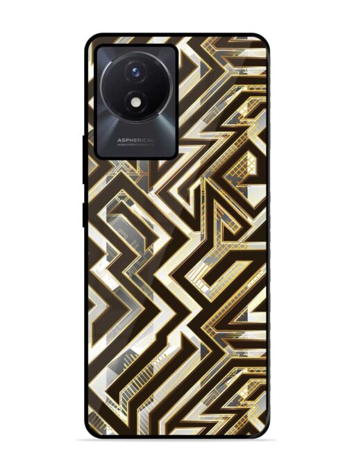 Technology Geometric Seamless Glossy Metal Phone Cover for Vivo Y02T Zapvi