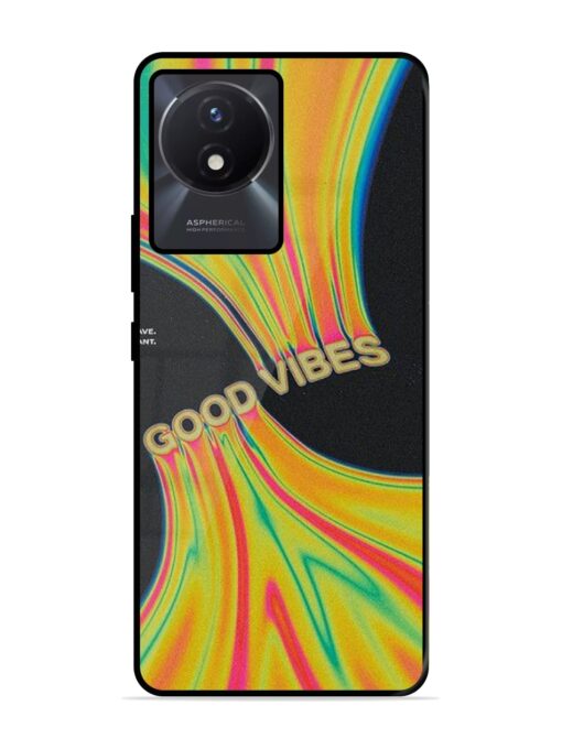 Good Vibes Glossy Metal Phone Cover for Vivo Y02T