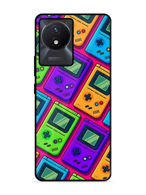 Game Seamless Pattern Glossy Metal Phone Cover for Vivo Y02T Zapvi