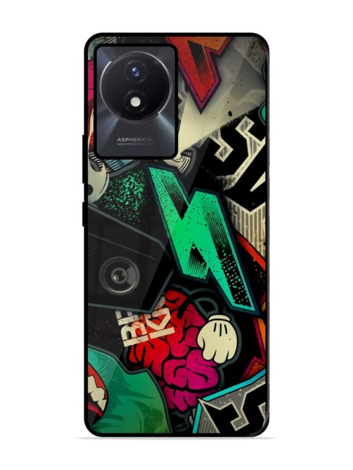 Graffiti Art Glossy Metal Phone Cover for Vivo Y02T Zapvi