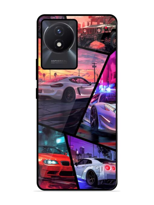 Ride In Pixels Glossy Metal Phone Cover for Vivo Y02T Zapvi