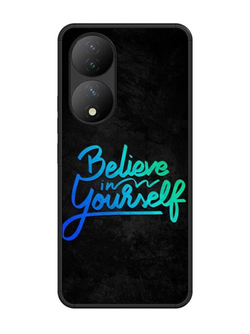 Believe In Yourself Glossy Metal Phone Cover for Vivo Y100 (5G)