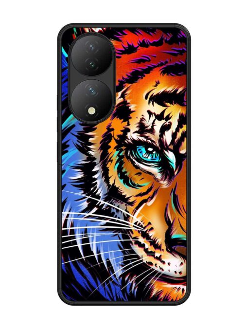 Colorful Lion Art Glossy Metal Phone Cover for Vivo Y100 (5G) Zapvi