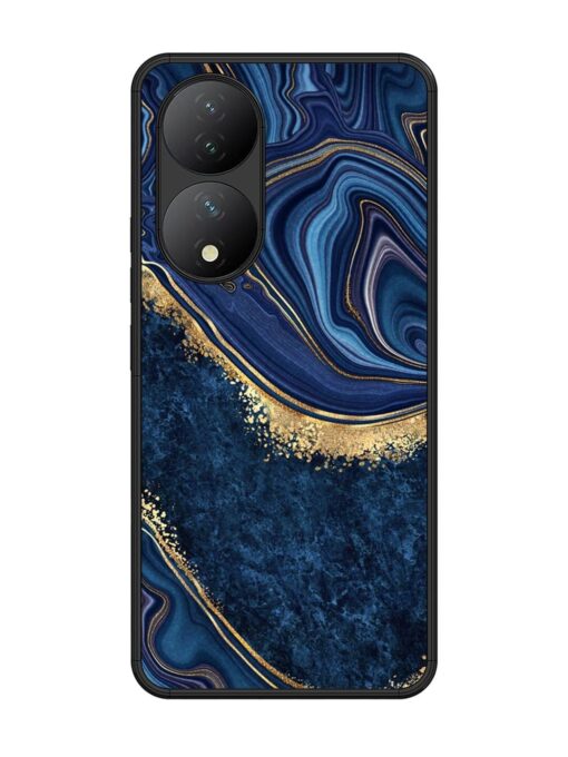 Abstract Background Blue Glossy Metal TPU Phone Cover for Vivo Y100 (5G) Zapvi