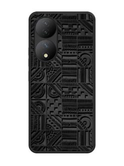 Seamless Pattern Glossy Metal Phone Cover for Vivo Y100 (5G)