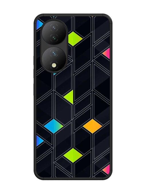 Abstract Mosaic Seamless Glossy Metal Phone Cover for Vivo Y100 (5G)